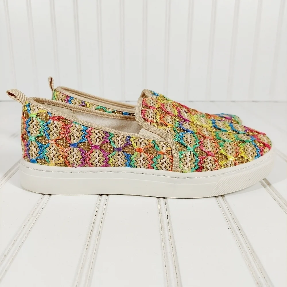 Kelly & Katie Lenna Rainbow Woven Sneakers A 782 - Picture 6 of 14